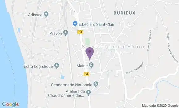 Localisation Saint Clair du Rhone - 38370