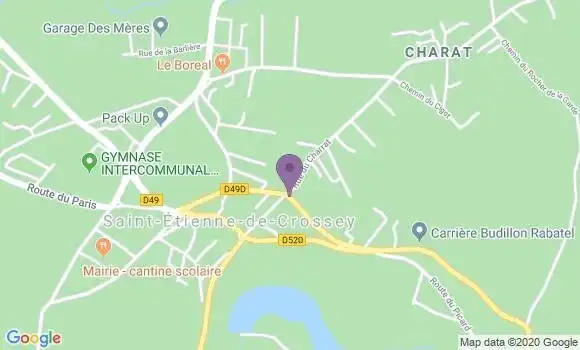 Localisation Saint Etienne de Crossey Bp - 38960