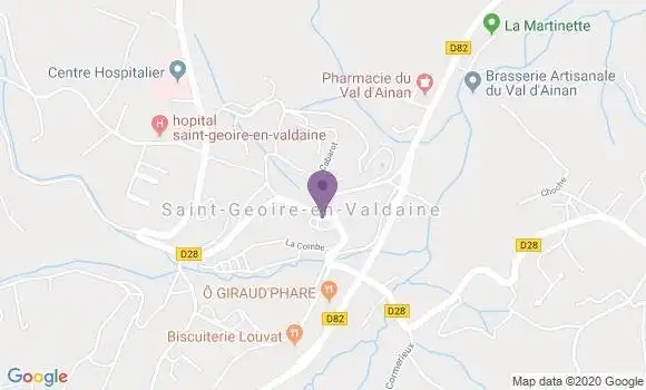 Localisation Saint Geoire En Valdaine - 38620