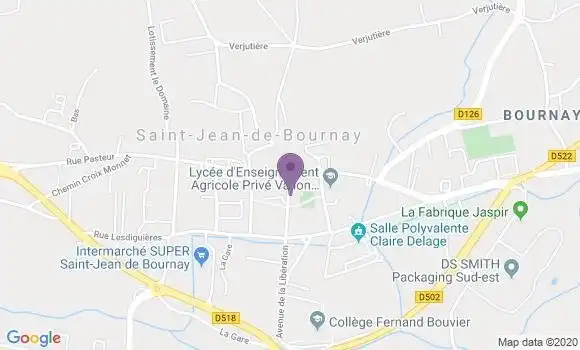 Localisation Saint Jean de Bournay - 38440