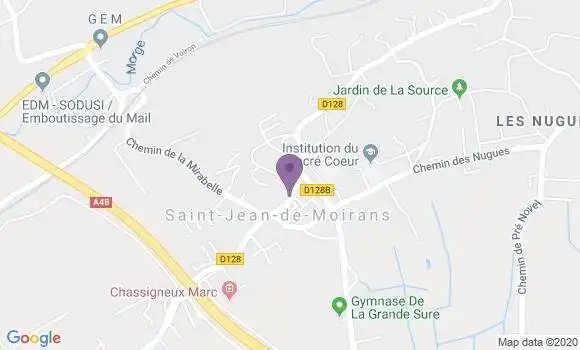 Localisation Saint Jean de Moirans Bp - 38430