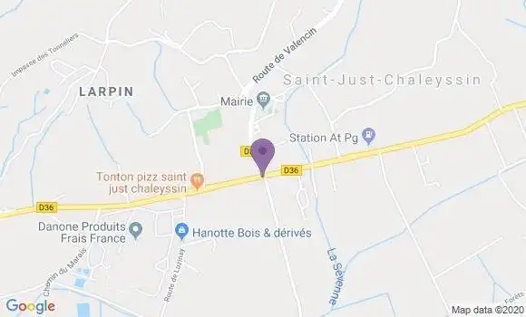 Localisation Saint Just Chaleyssin Ap - 38540