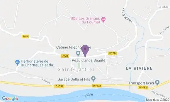 Localisation Saint Lattier Bp - 38840
