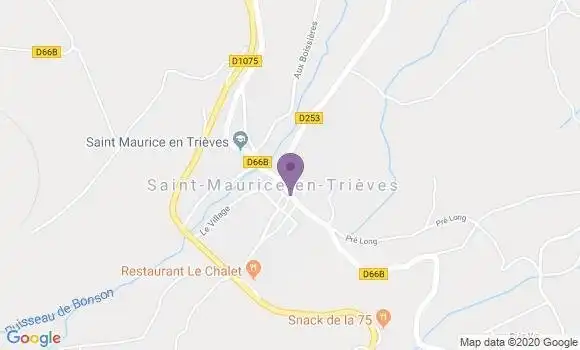 Localisation Saint Maurice En Trieves Ap - 38930