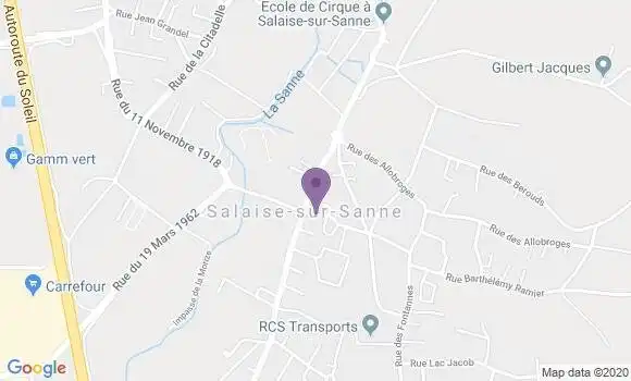 Localisation Salaise sur Sanne Bp - 38150