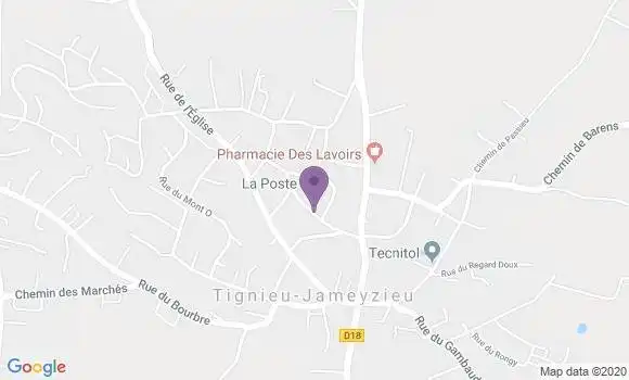 Localisation Tignieu Jameyzieu Bp - 38230