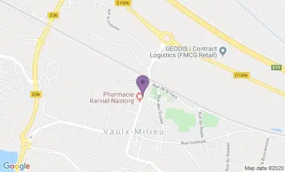 Localisation Vaulx Milieu Bp - 38090