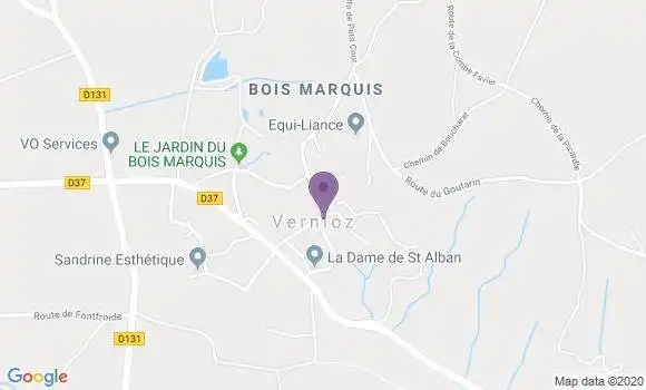 Localisation Vernioz Bp - 38150