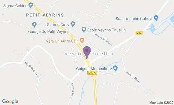 Localisation Veyrins Thuellin Ap - 38630
