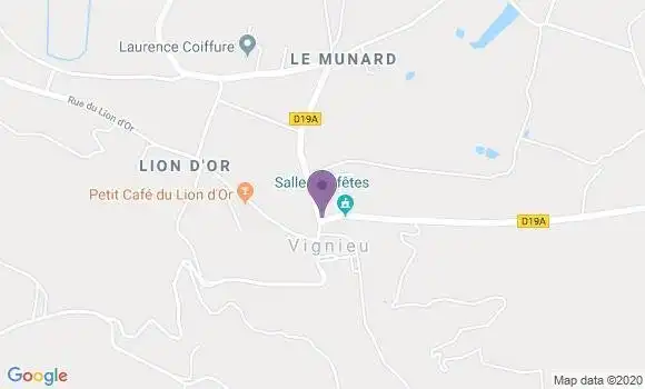Localisation Vignieu Bp - 38890