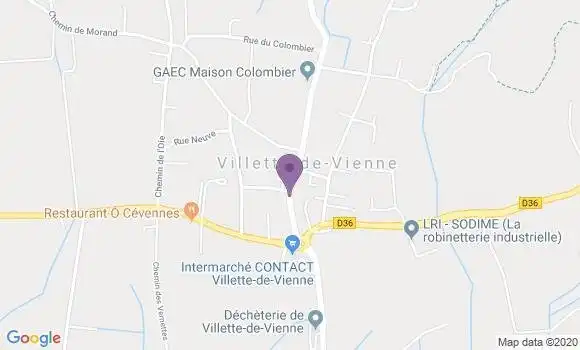 Localisation Villette de Vienne Bp - 38200