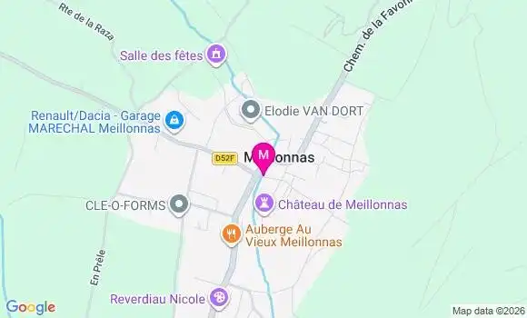 Localisation Meillonnas - 01370
