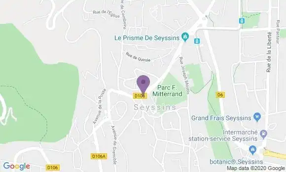 Localisation Seyssins a Ap - 38180