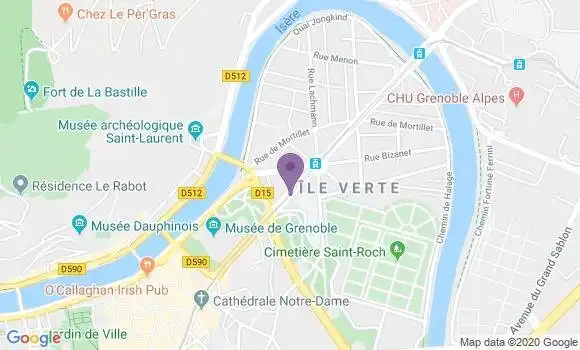Localisation Grenoble Ile Verte - 38000