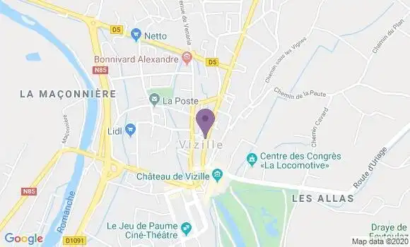 Localisation Vizille a Ap - 38220