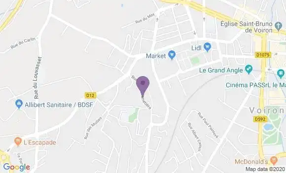 Localisation Voiron a Ap - 38500