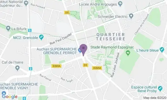 Localisation Grenoble Jean Perrot - 38100