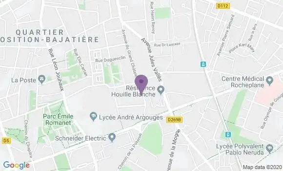 Localisation Grenoble Grand Place - 38100