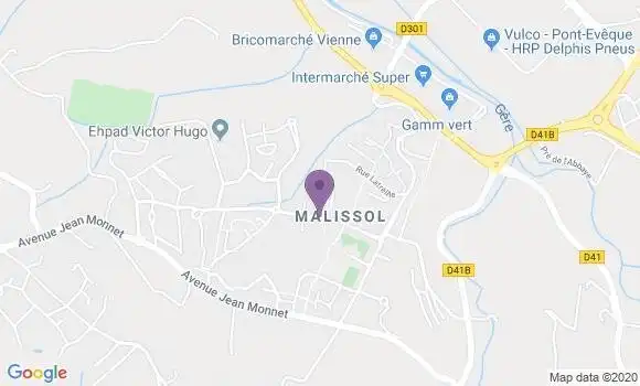 Localisation Vienne a Ap - 38209