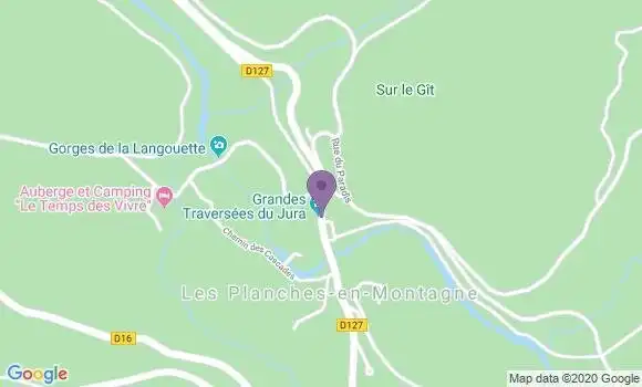 Localisation Les Planches En Montagne Ap - 39150
