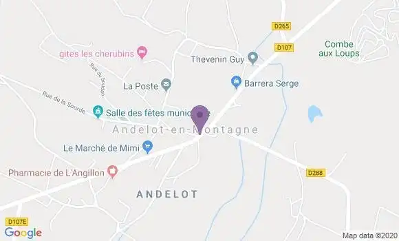Localisation Andelot En Montagne Ap - 39110