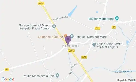 Localisation Aumont Ap - 39800