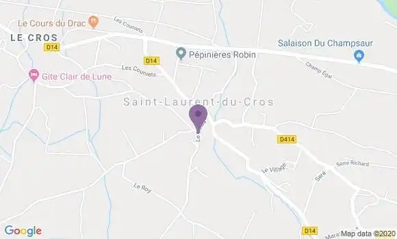 Localisation Saint Laurent du Cros Ap - 05500