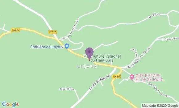 Localisation Lajoux Ap - 39310