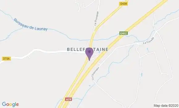 Localisation Bellefontaine Ap - 39400