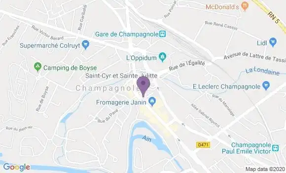 Localisation Champagnole - 39300