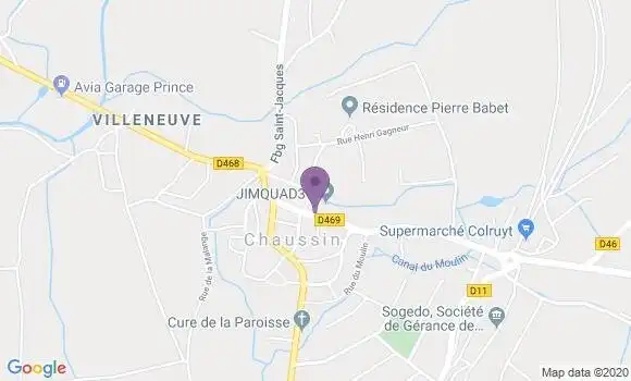 Localisation Chaussin - 39120