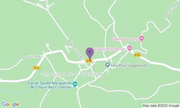 Localisation Chaux des Crotenay Bp - 39150