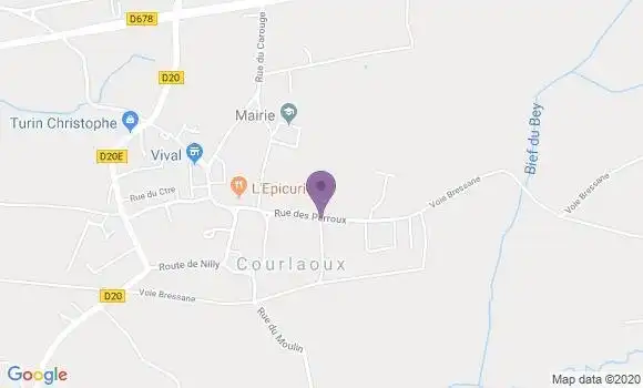 Localisation Courlaoux Ap - 39570