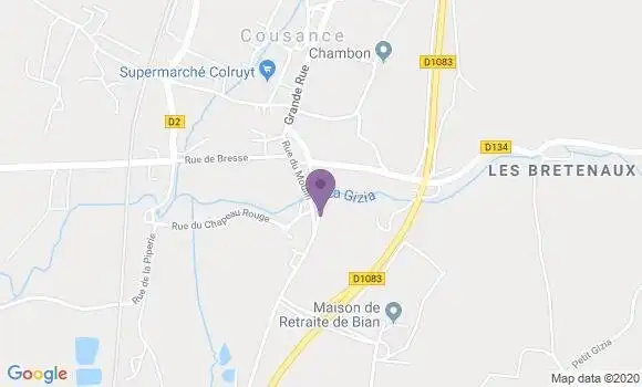 Localisation Cousance Bp - 39190
