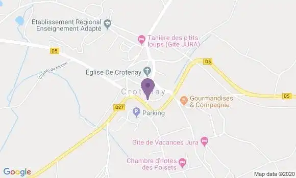 Localisation Crotenay Ap - 39300