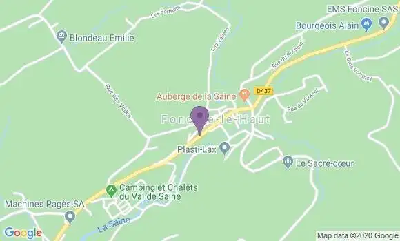 Localisation Foncine le Haut Bp - 39460