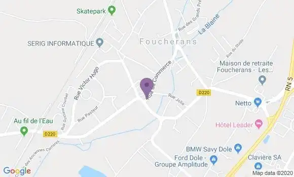 Localisation Foucherans Bp - 39100