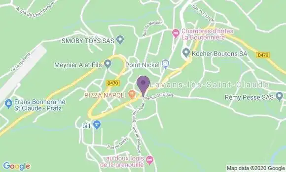 Localisation Lavans les St Claude Bp - 39170