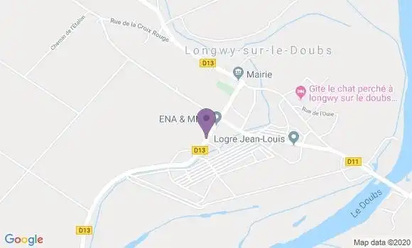 Localisation Longwy sur le Doubs Ap - 39120