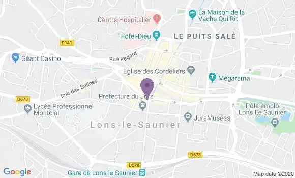 Localisation Lons le Saunier Briand - 39000