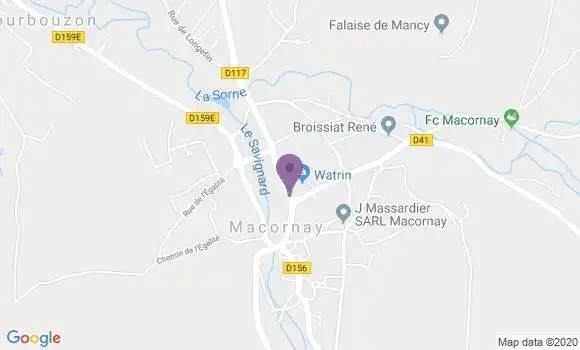 Localisation Macornay Ap - 39570