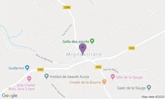 Localisation Mignovillard Ap - 39250