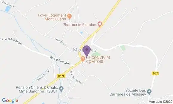 Localisation Moissey - 39290
