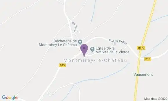 Localisation Montmirey le Chateau Bp - 39290