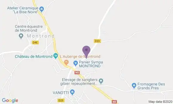 Localisation Montrond Ap - 39300