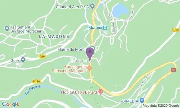 Localisation Morbier Bp - 39400