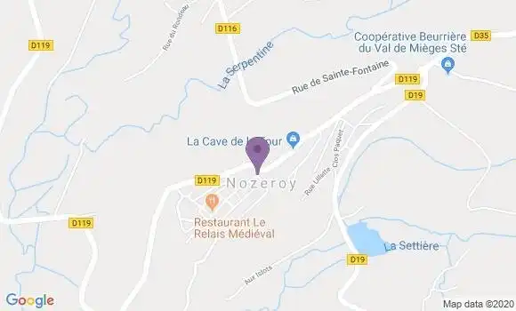 Localisation Nozeroy - 39250
