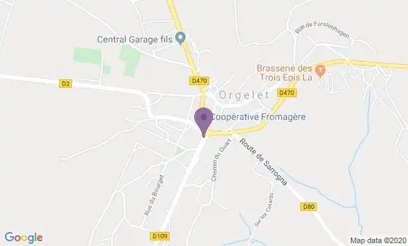Localisation Orgelet Bp - 39270