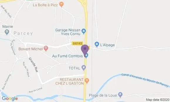 Localisation Parcey Bp - 39100