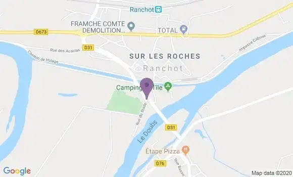 Localisation Ranchot Ap - 39700